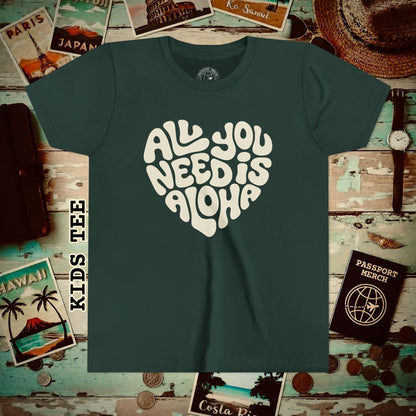 All You Need Is Aloha, Hawaii Kids Tee Forest / S