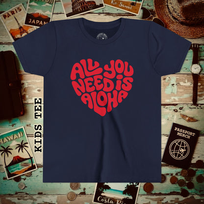 All You Need Is Aloha, Hawaii Kids Tee Navy / S