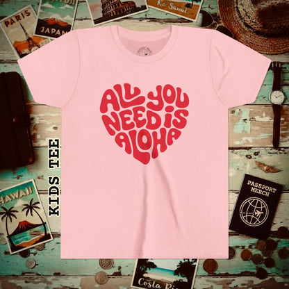 All You Need Is Aloha, Hawaii Kids Tee Pink / S