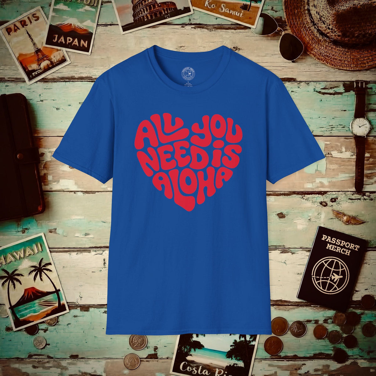 All You Need Is Aloha, Hawaii T-Shirt Royal / S