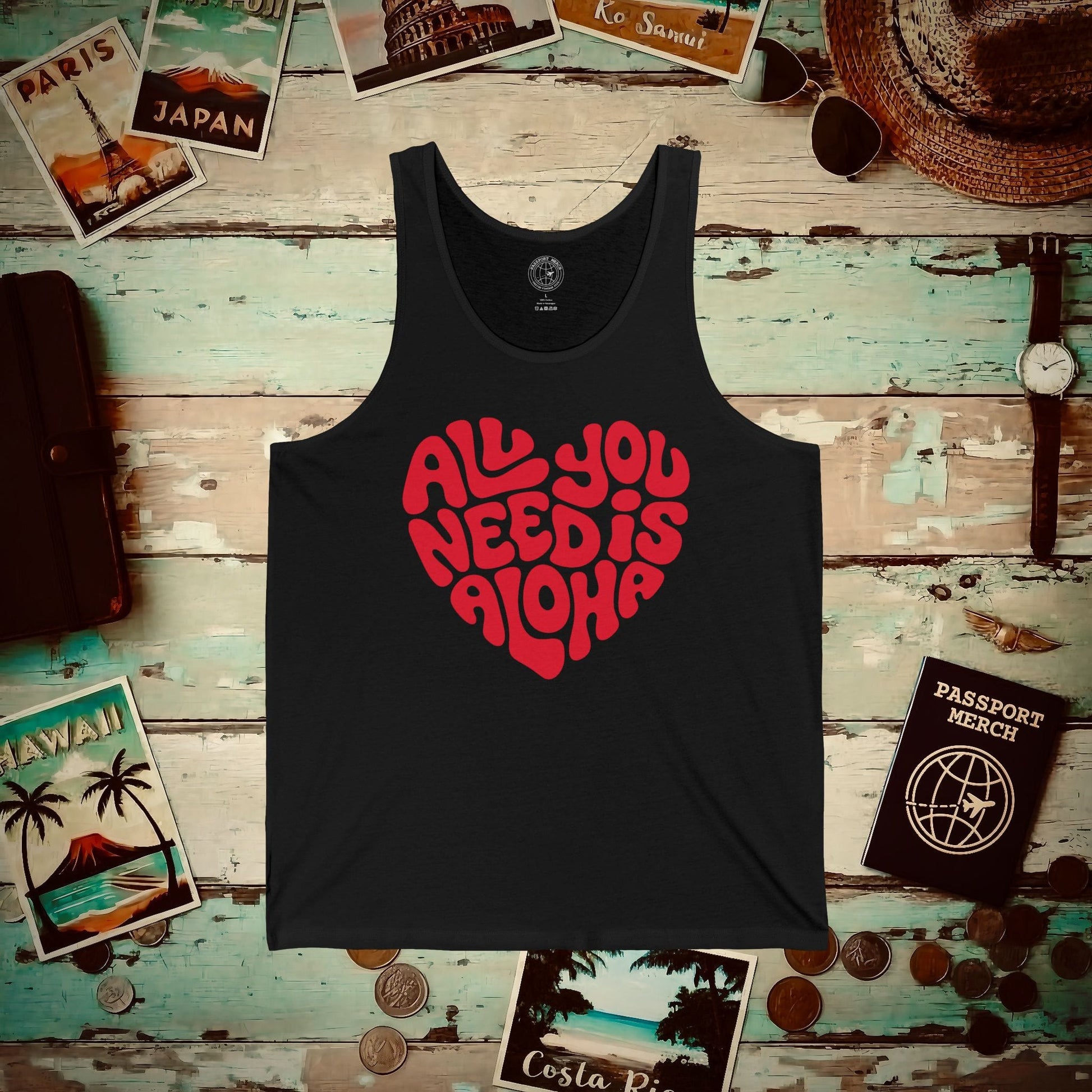 All You Need Is Aloha, Hawaii Tank Top Black / XS