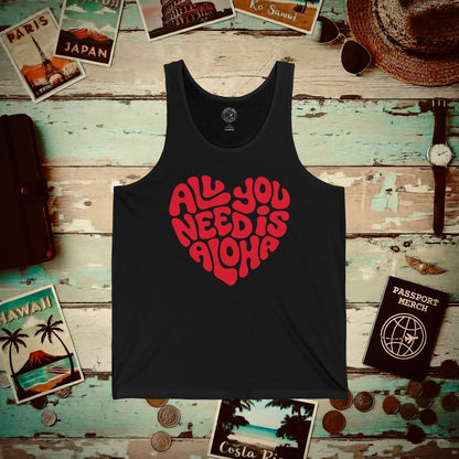 All You Need Is Aloha, Hawaii Tank Top Black / XS