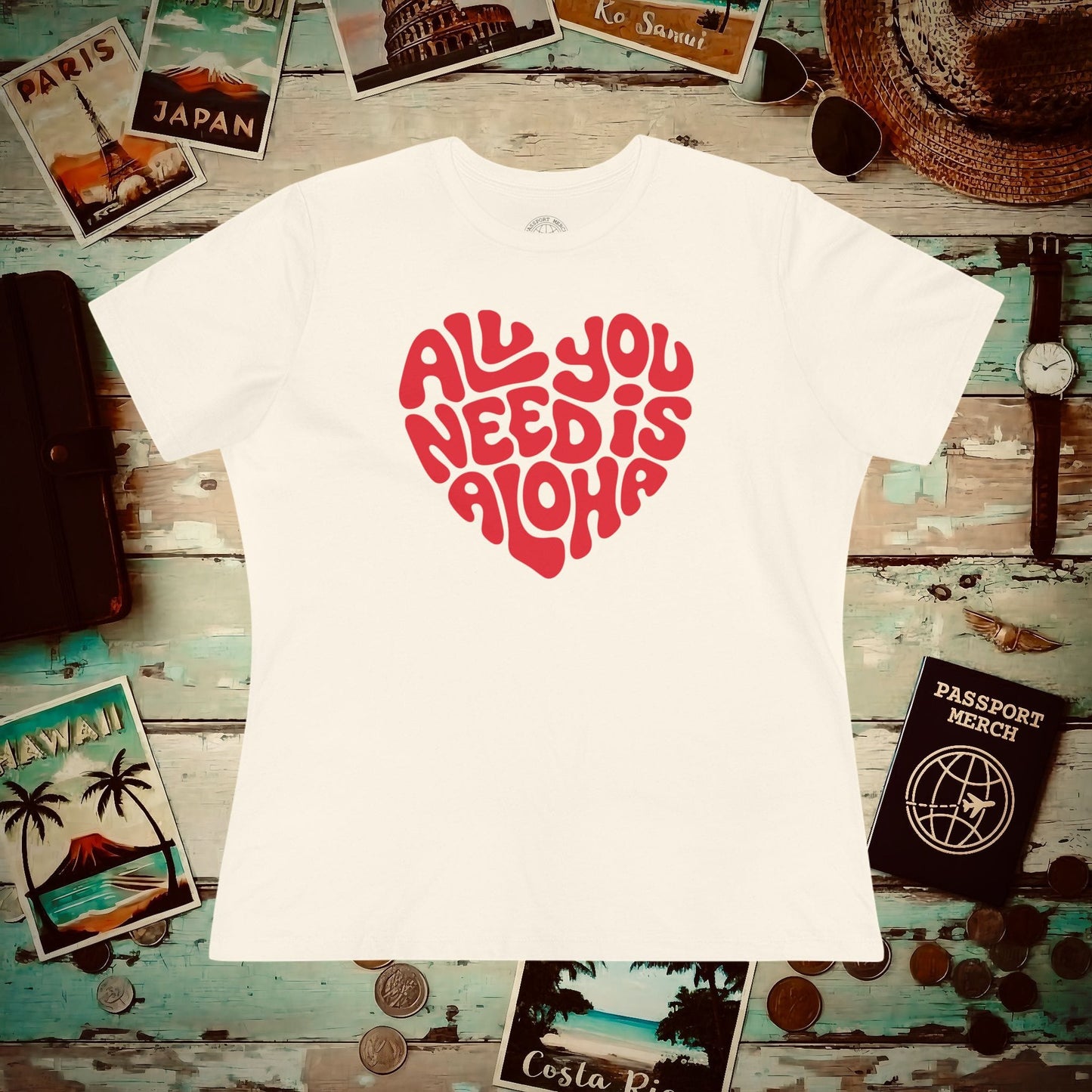 All You Need Is Aloha, Hawaii, Womens Fit T-Shirt Natural / M