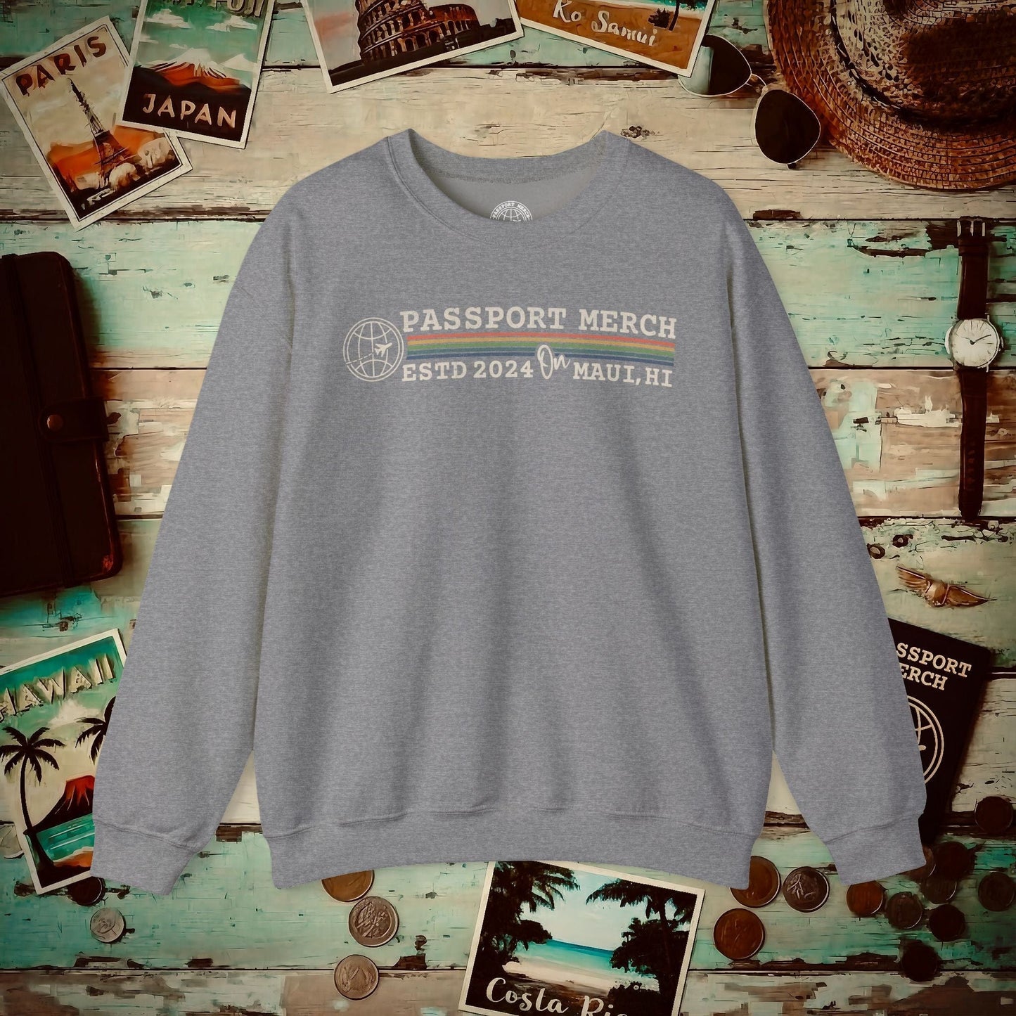 (Almost Free) 2025 Anniversary Celebration - Vintage Brand Swag! Crewneck Graphite Heather / S
