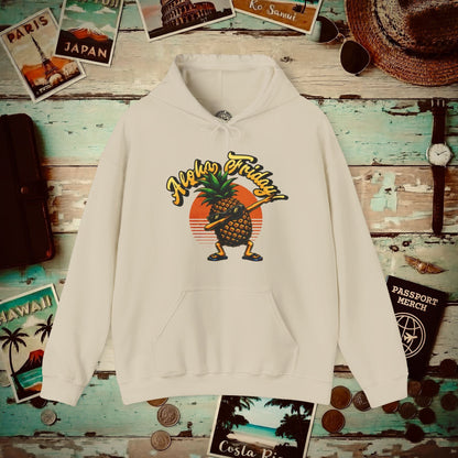 Aloha Friday Dabbing Pineapple Hawaii Hoodie Sand / S