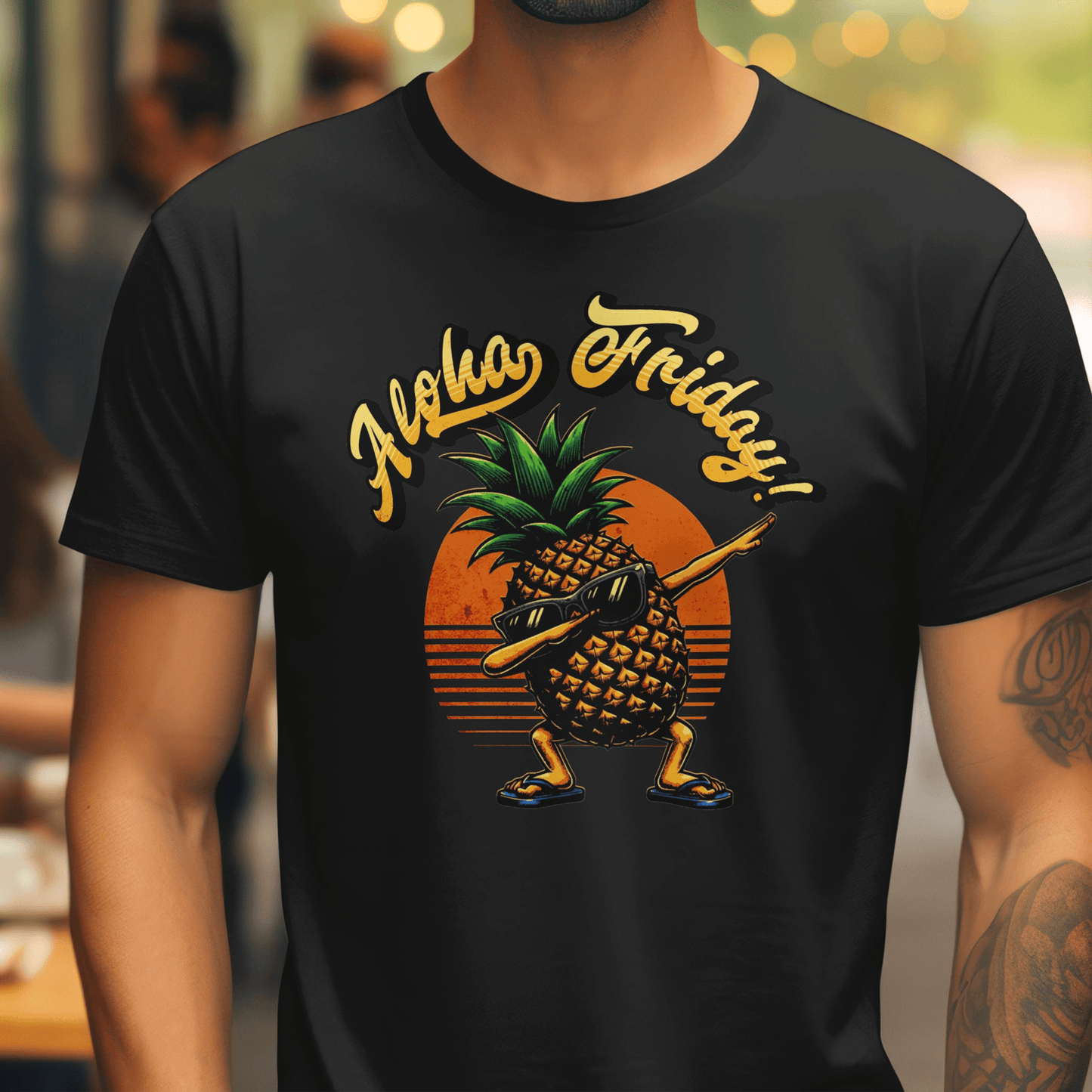 Aloha Friday Dabbing Pineapple Hawaii T-Shirt Black / S
