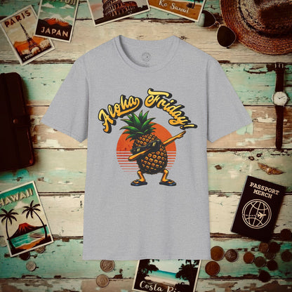 Aloha Friday Dabbing Pineapple Hawaii T-Shirt Sport Grey / S