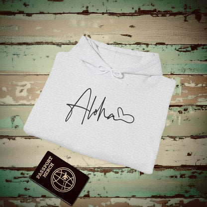 Aloha Heart Signature, Hawaii Hoodie Ash / S