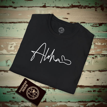 Aloha Heart Signature, Hawaii T-Shirt Black / S