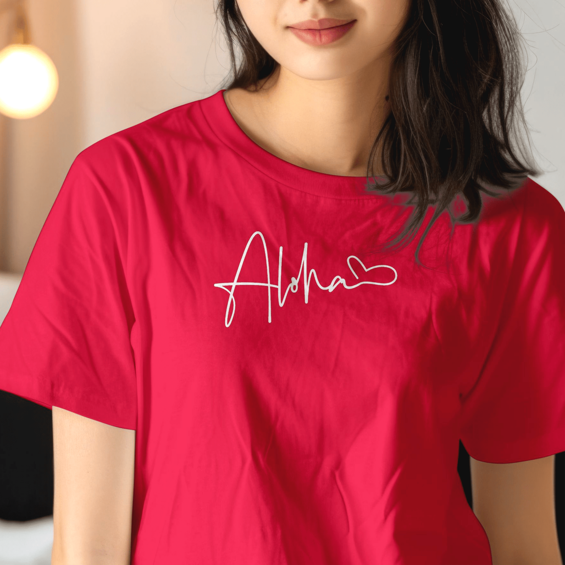 Aloha Heart Signature, Hawaii T-Shirt Red / S