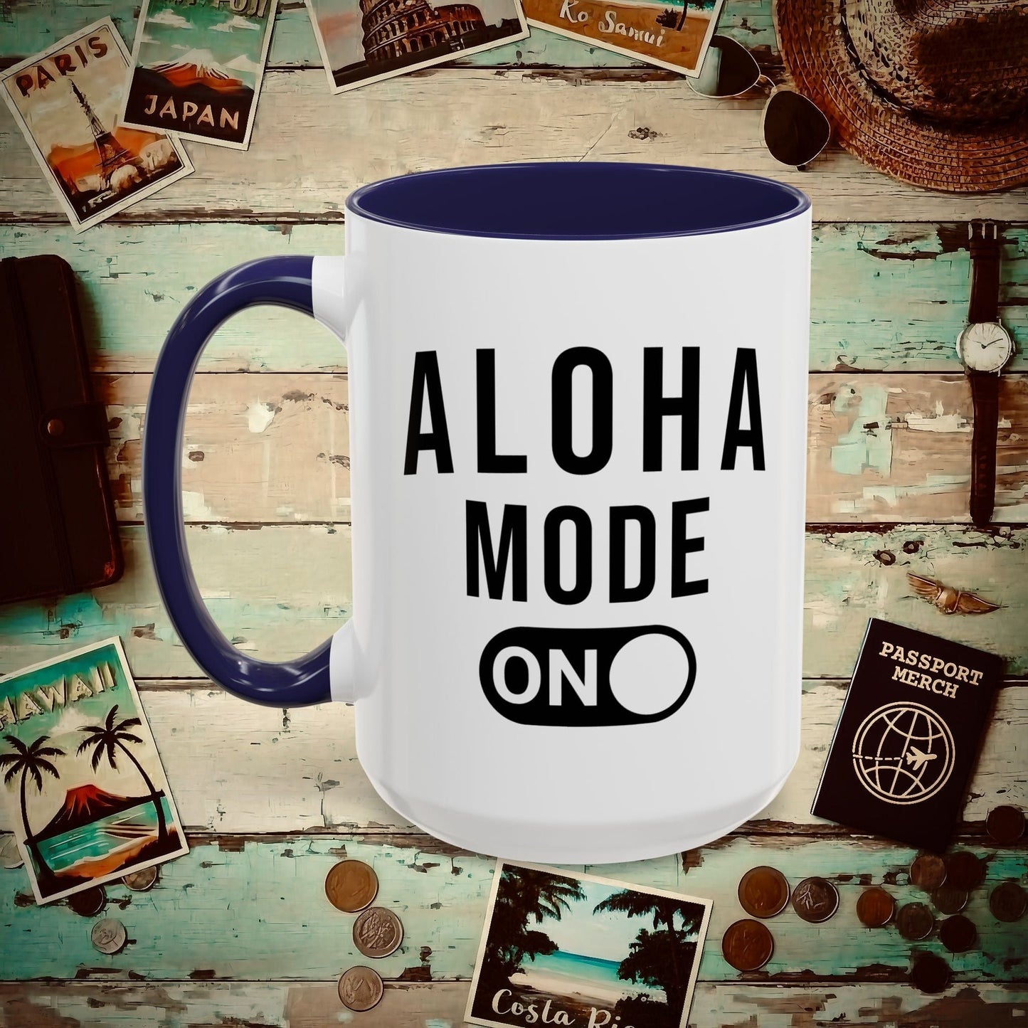 Aloha Mode ON, Hawaii 15oz Mug Navy / 15oz