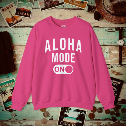 Aloha Mode ON, Hawaii Crewneck Heliconia / S