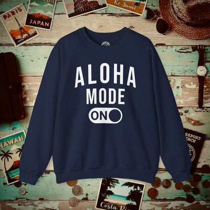 Aloha Mode ON, Hawaii Crewneck Navy / S
