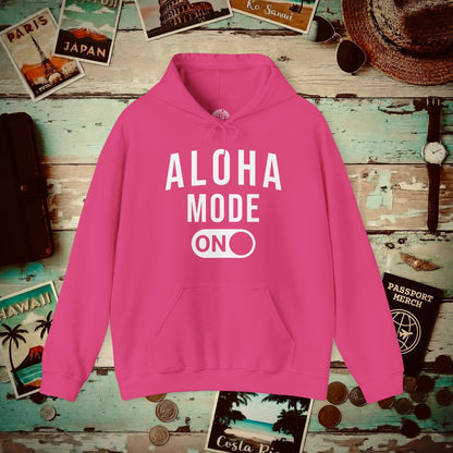 Aloha Mode ON, Hawaii Hoodie Heliconia / S