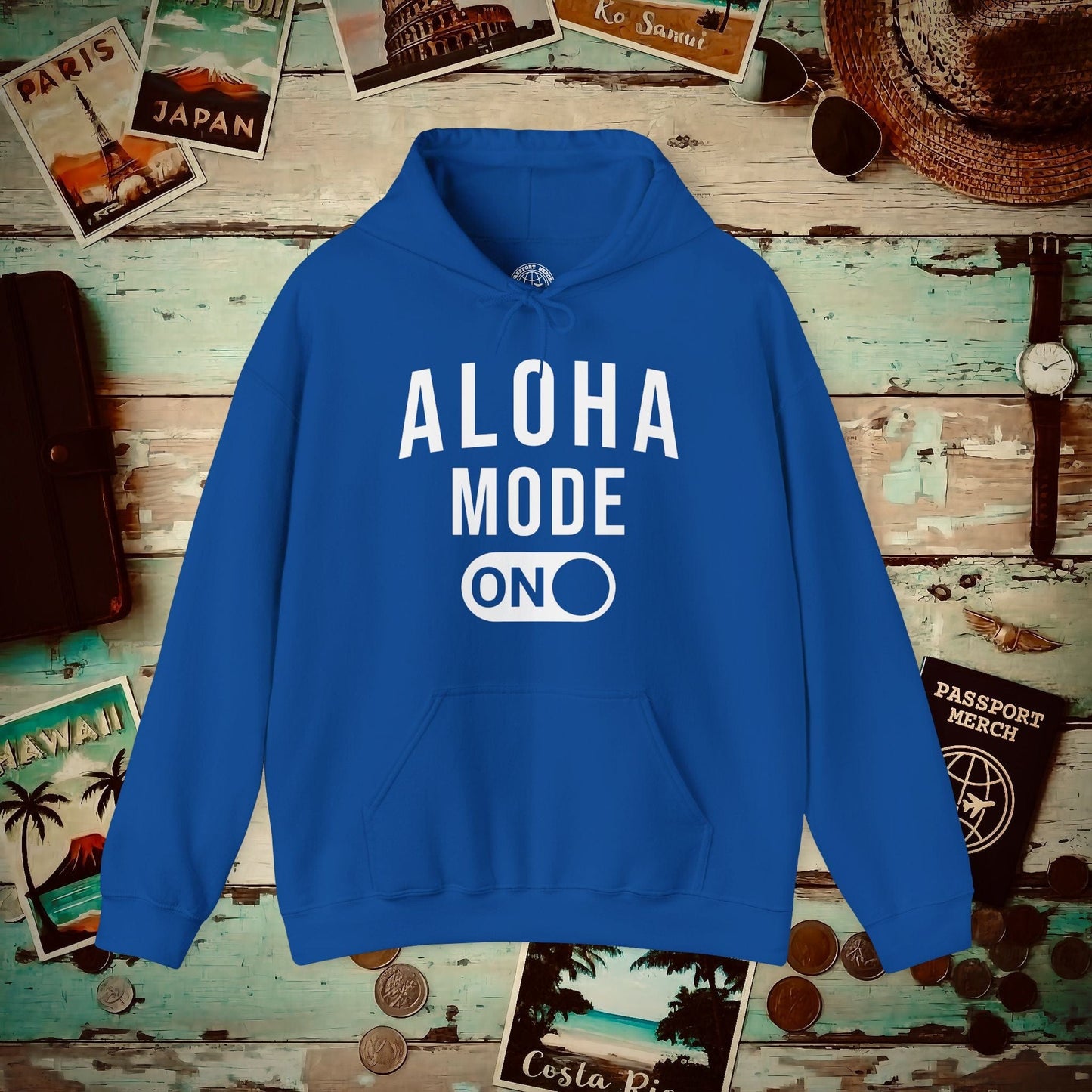 Aloha Mode ON, Hawaii Hoodie Royal / S