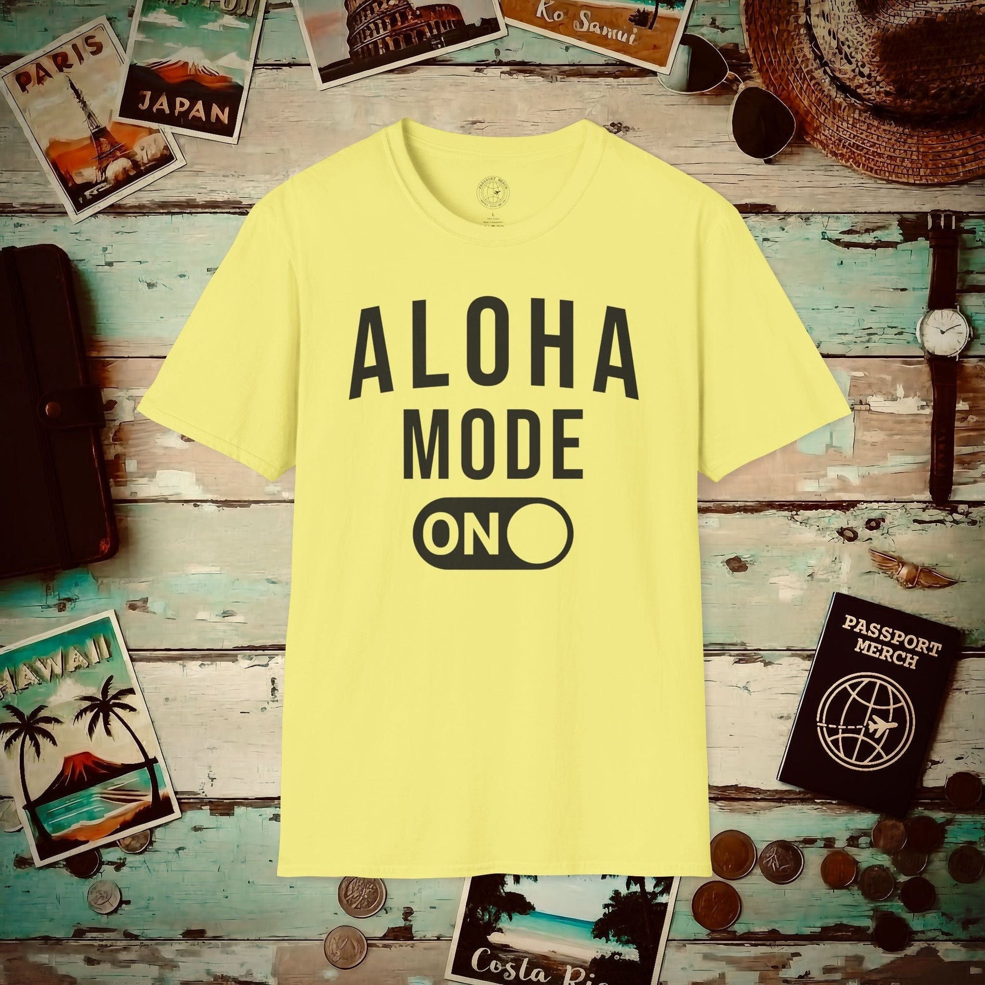 Aloha Mode ON, Hawaii T-Shirt Cornsilk / S