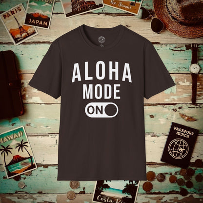 Aloha Mode ON, Hawaii T-Shirt Dark Chocolate / S