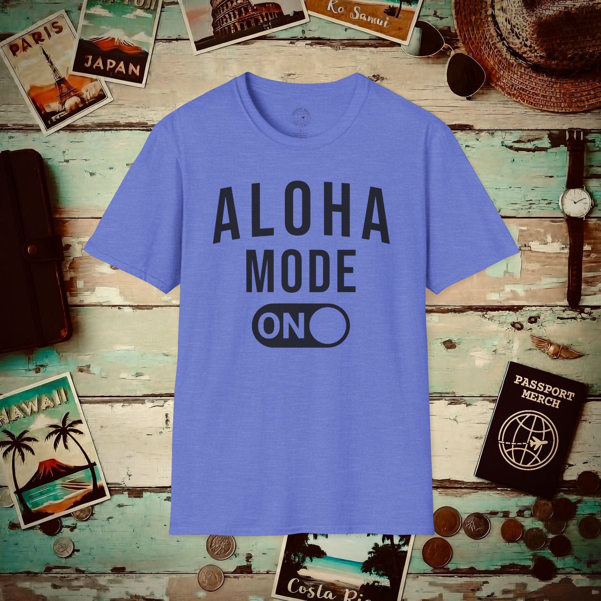 Aloha Mode ON, Hawaii T-Shirt Heather Royal / S