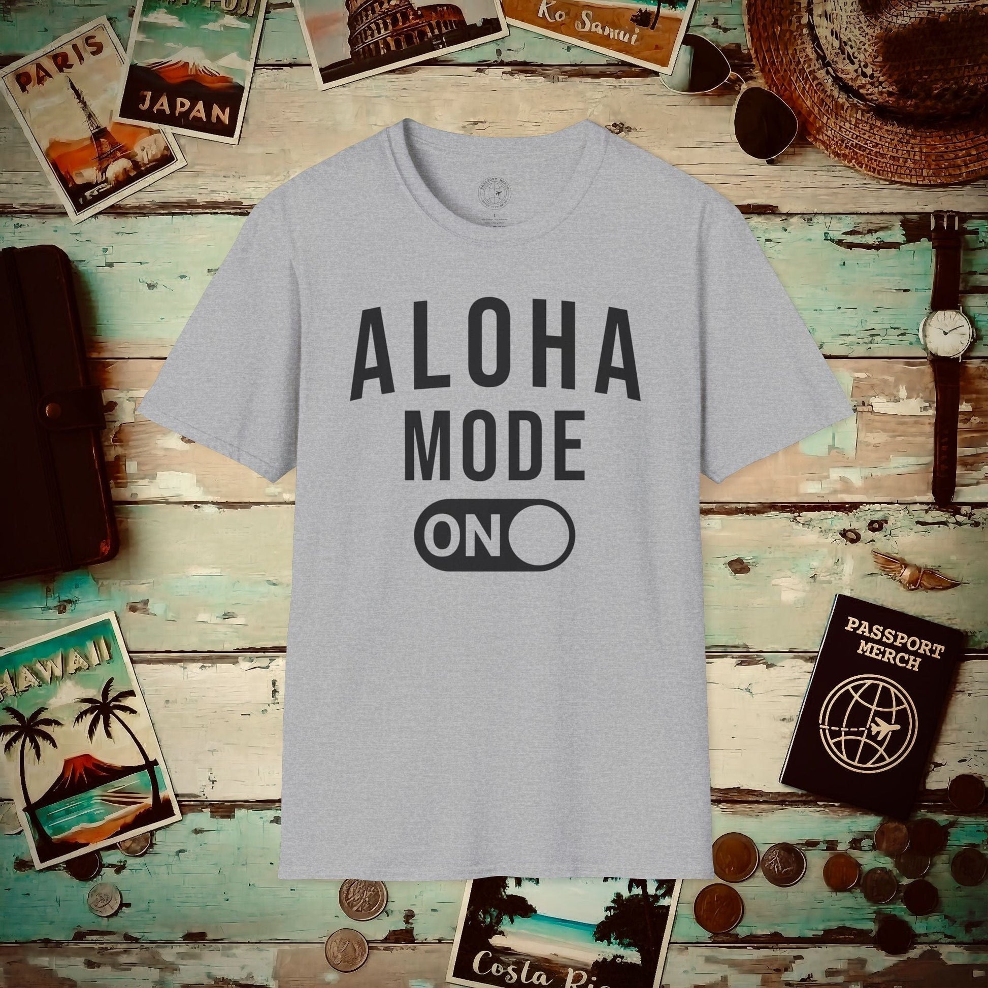 Aloha Mode ON, Hawaii T-Shirt Sport Grey / S
