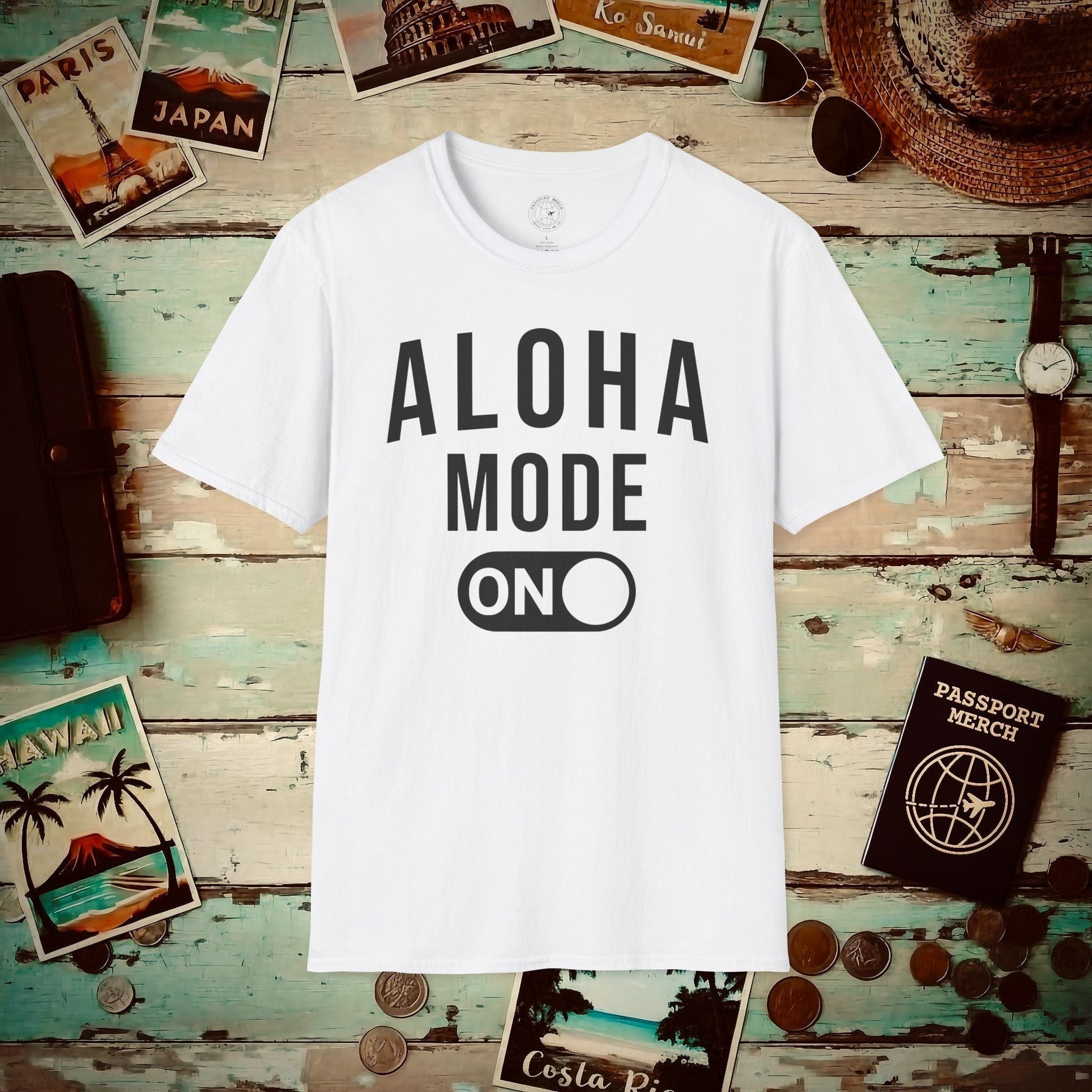 Aloha Mode ON, Hawaii T-Shirt White / S