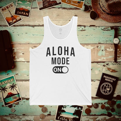 Aloha Mode ON, Hawaii Tank Top White / XS