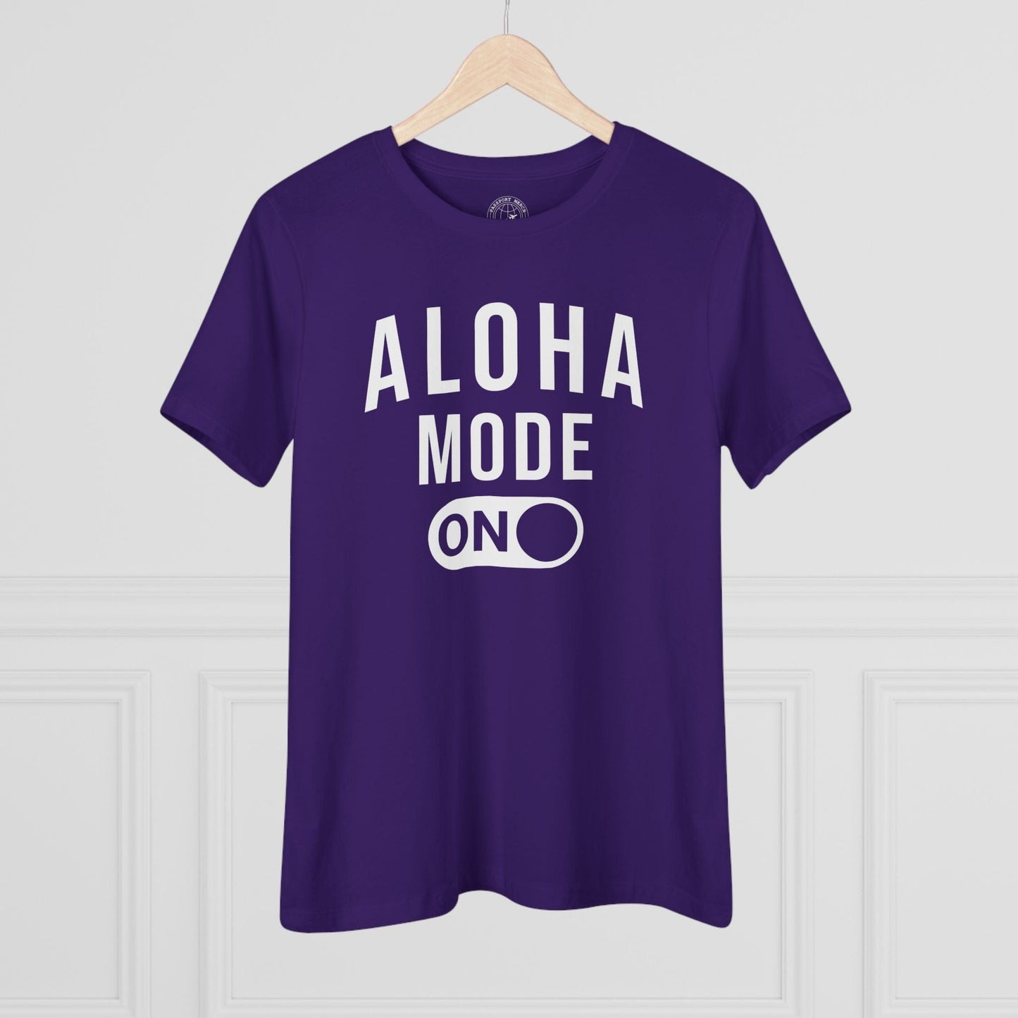 Aloha Mode ON, Hawaii, Womens Fit T-Shirt Team Purple / S