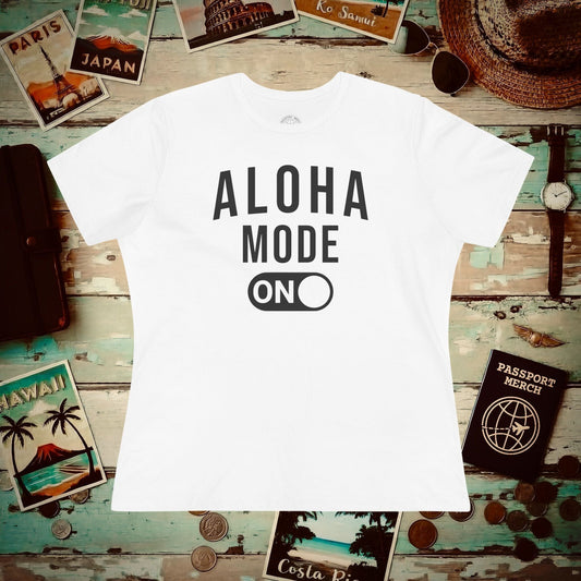 Aloha Mode ON, Hawaii, Womens Fit T-Shirt White / S