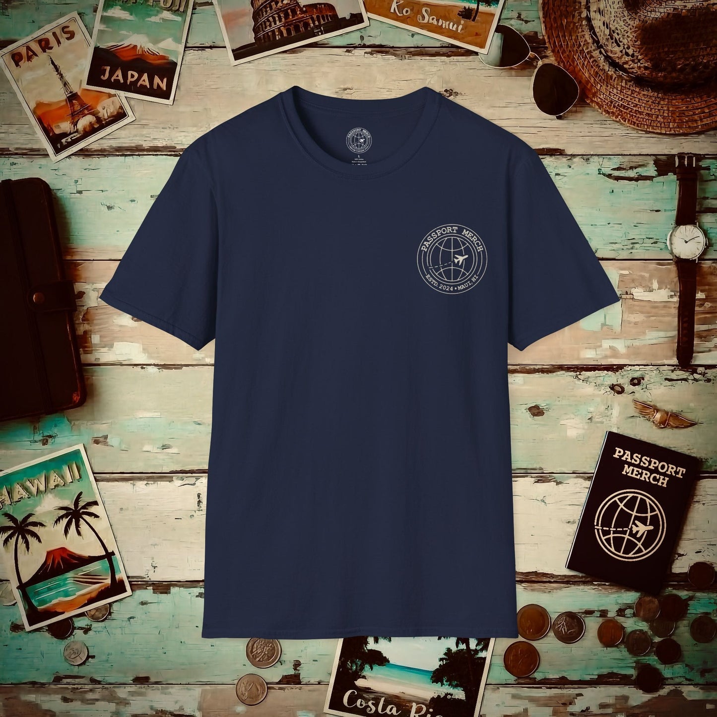 Aloha Oe, Stadium Aerial Sketch, Hawaii Back Print T-Shirt