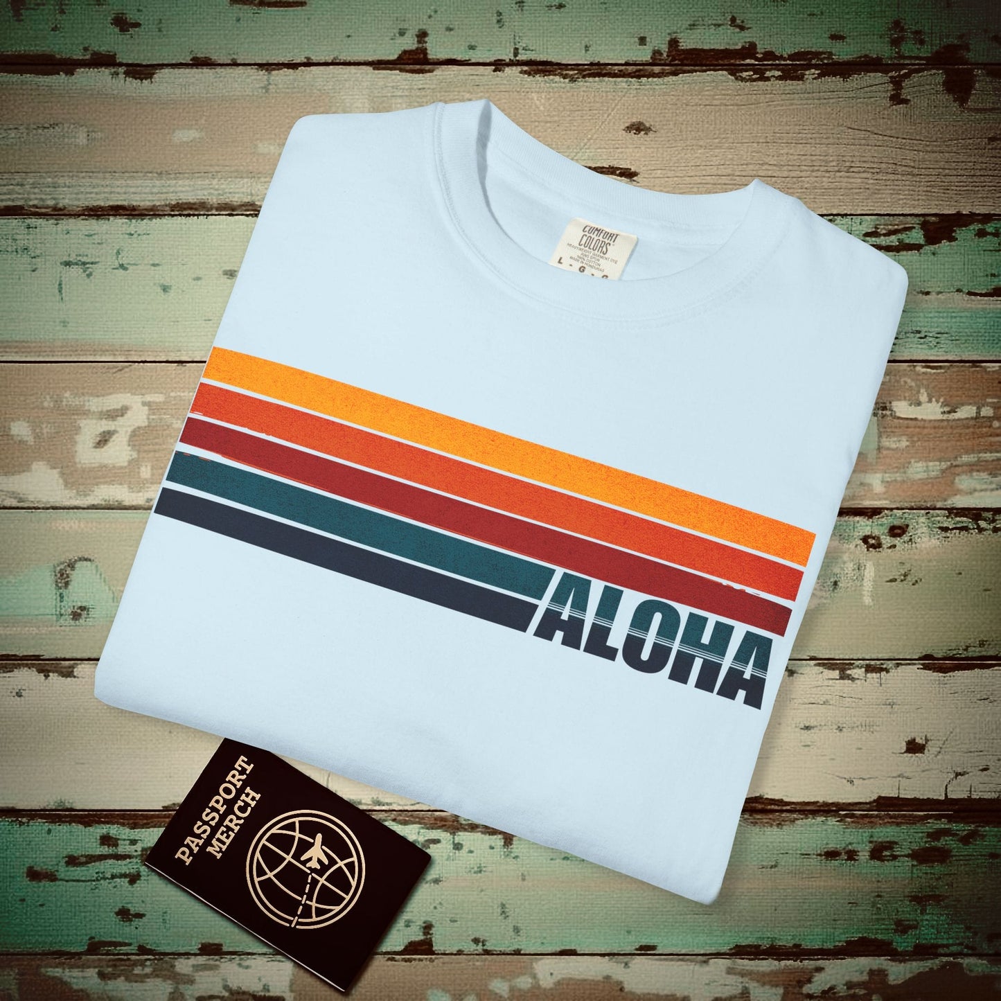Aloha Retro Stripes, Hawaii Heavy Tee