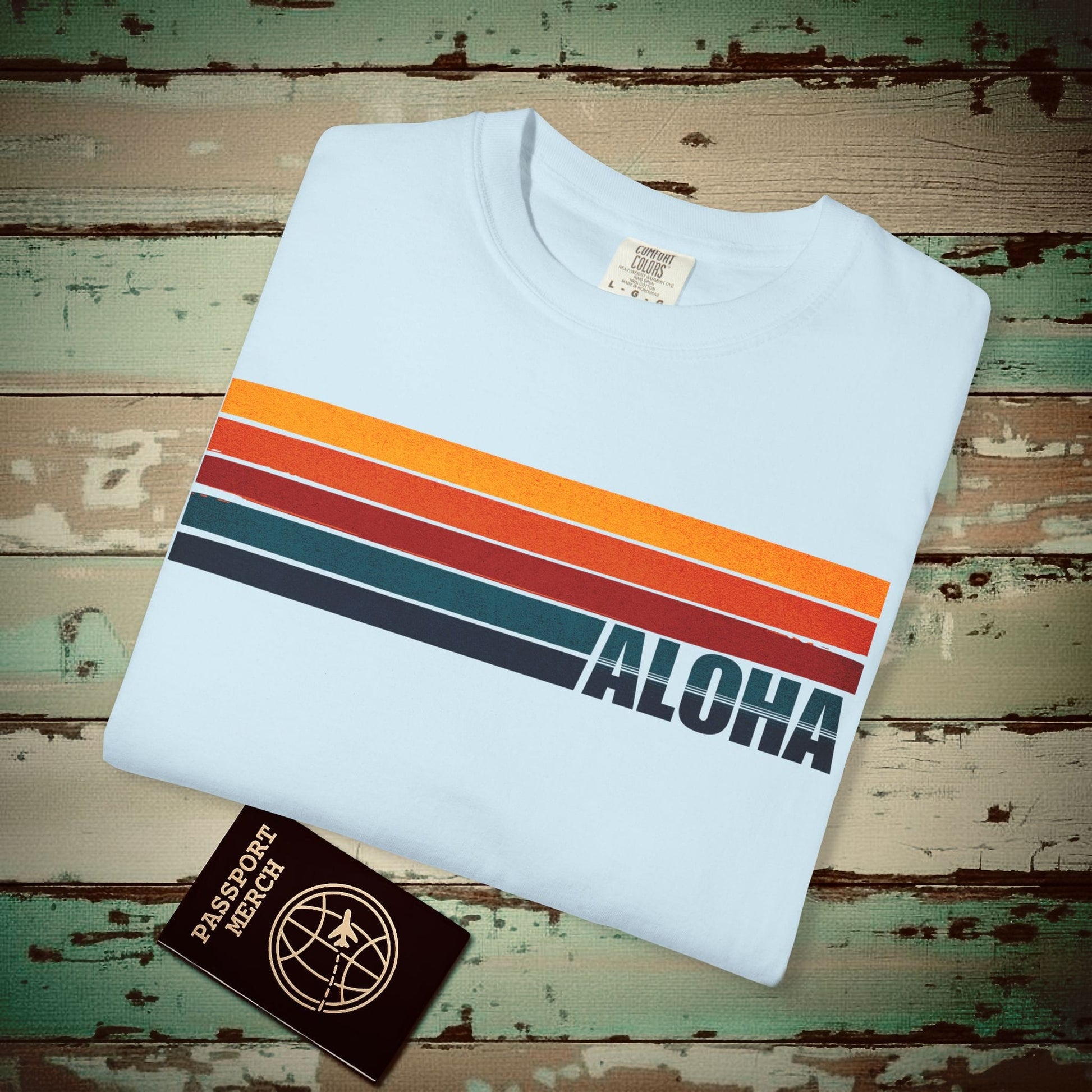 Aloha Retro Stripes, Hawaii Heavy Tee