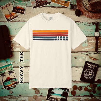 Aloha Retro Stripes, Hawaii Heavy Tee Ivory / S