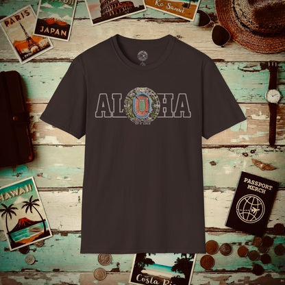 Aloha Stadium Varsity Footprint, Hawaii T-Shirt Dark Chocolate / S