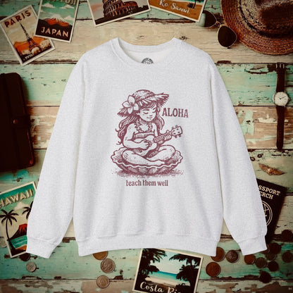 Aloha, Teach Them Well, Hawaii Crewneck Ash / S
