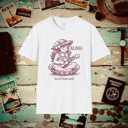 Aloha, Teach Them Well, Hawaii T-Shirt White / S