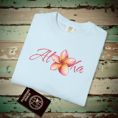 Aloha Watercolor Plumeria, Hawaii Heavy Tee