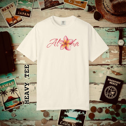 Aloha Watercolor Plumeria, Hawaii Heavy Tee Ivory / S