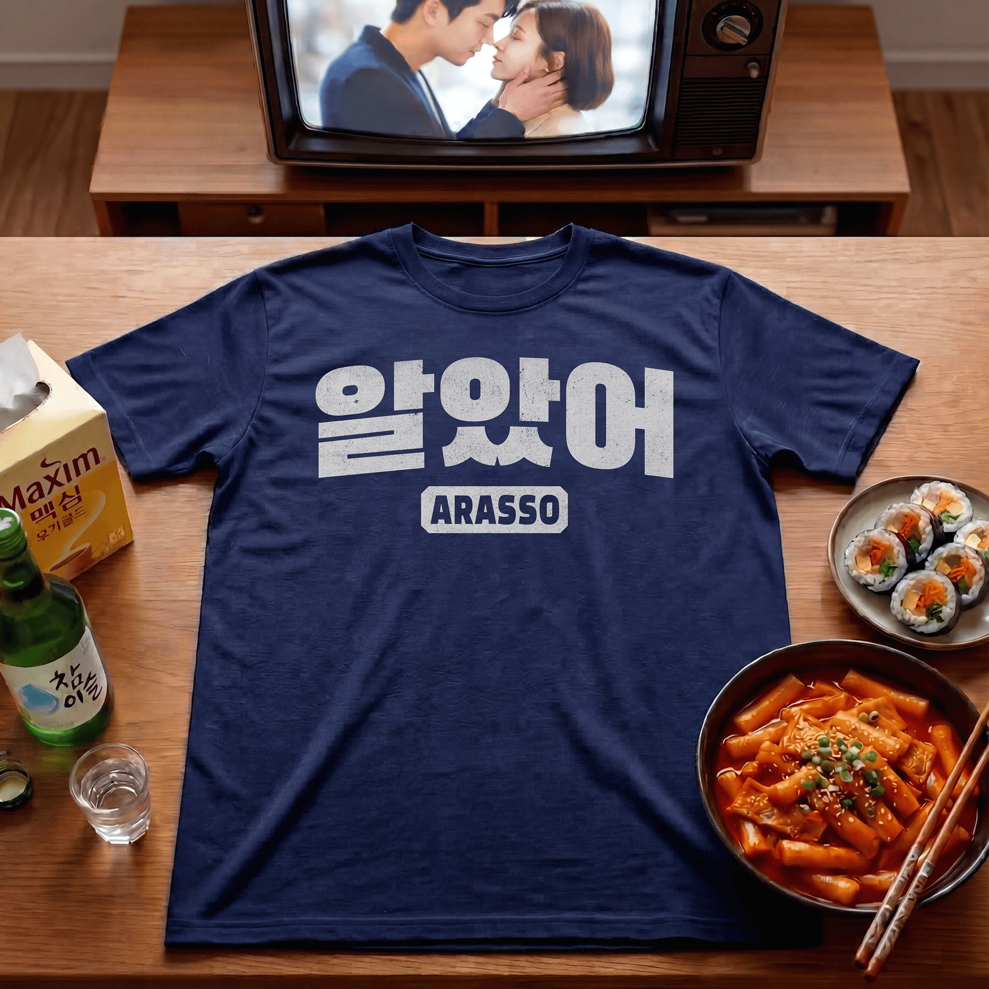 Arasso (K-Drama 101) Korea T-Shirt Navy / S