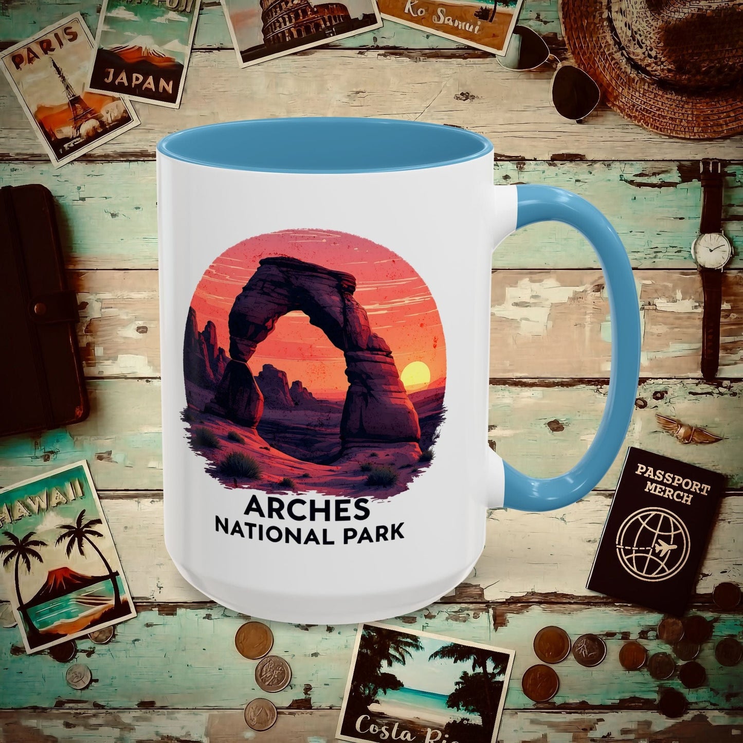 Arches National Park, Utah 15oz Mug Light Blue / 15oz