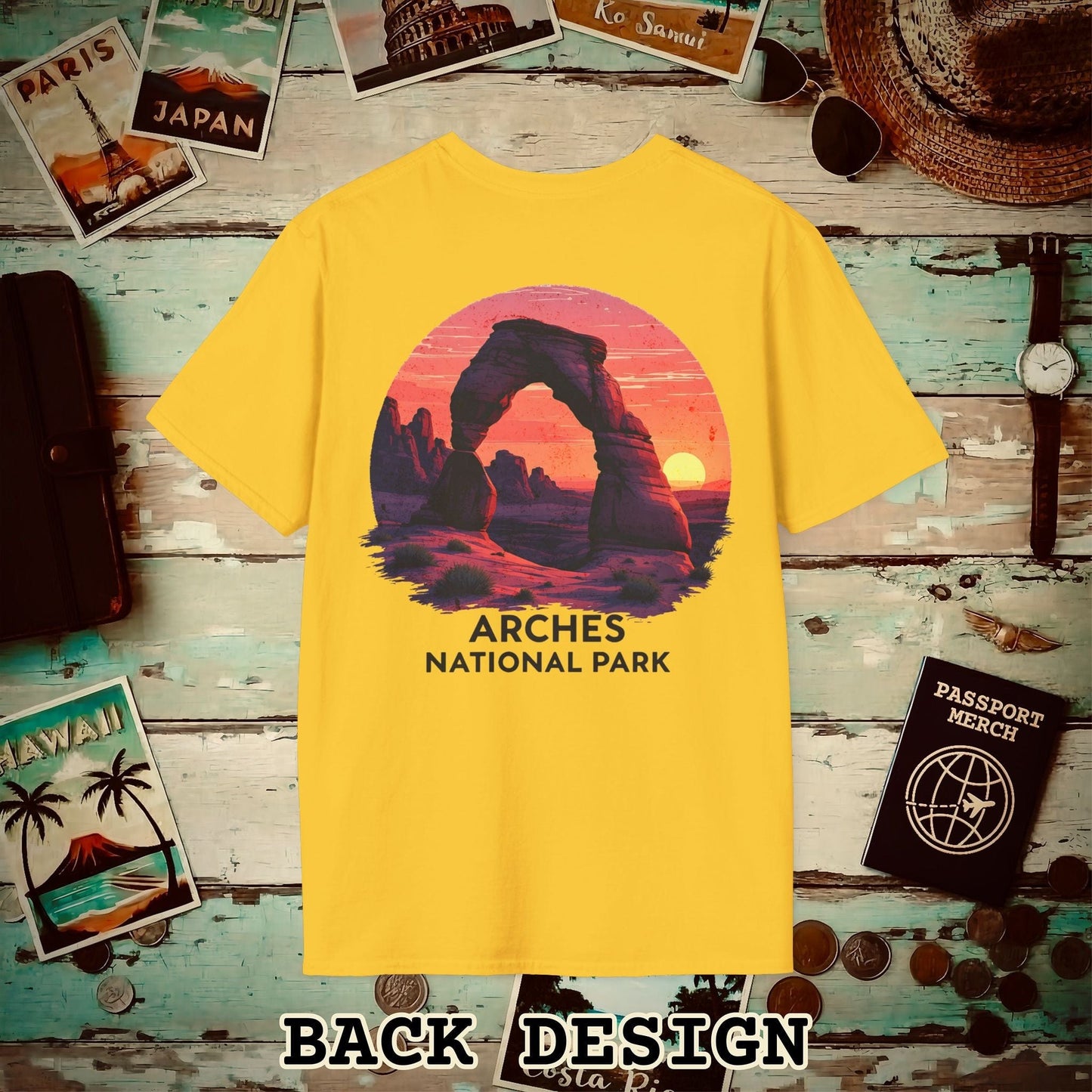 Arches National Park, Utah, Back Print T-Shirt Daisy / S