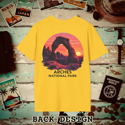 Arches National Park, Utah, Back Print T-Shirt Daisy / S