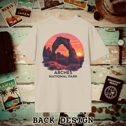 Arches National Park, Utah, Back Print T-Shirt Sand / S