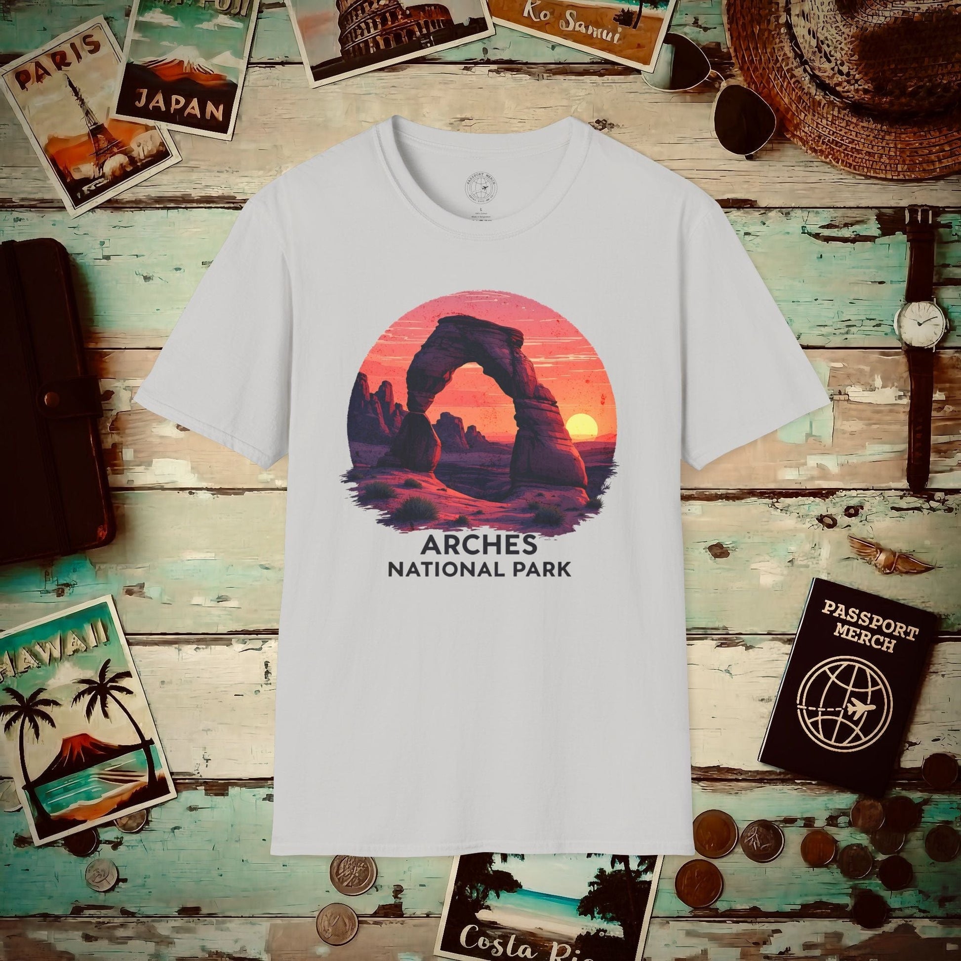 Arches National Park, Utah T-Shirt Ice Grey / S