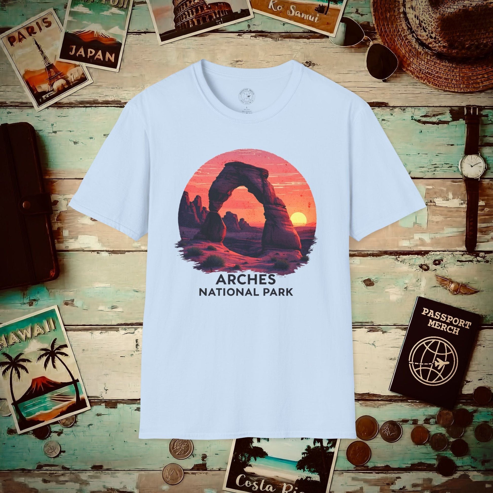 Arches National Park, Utah T-Shirt Light Blue / S