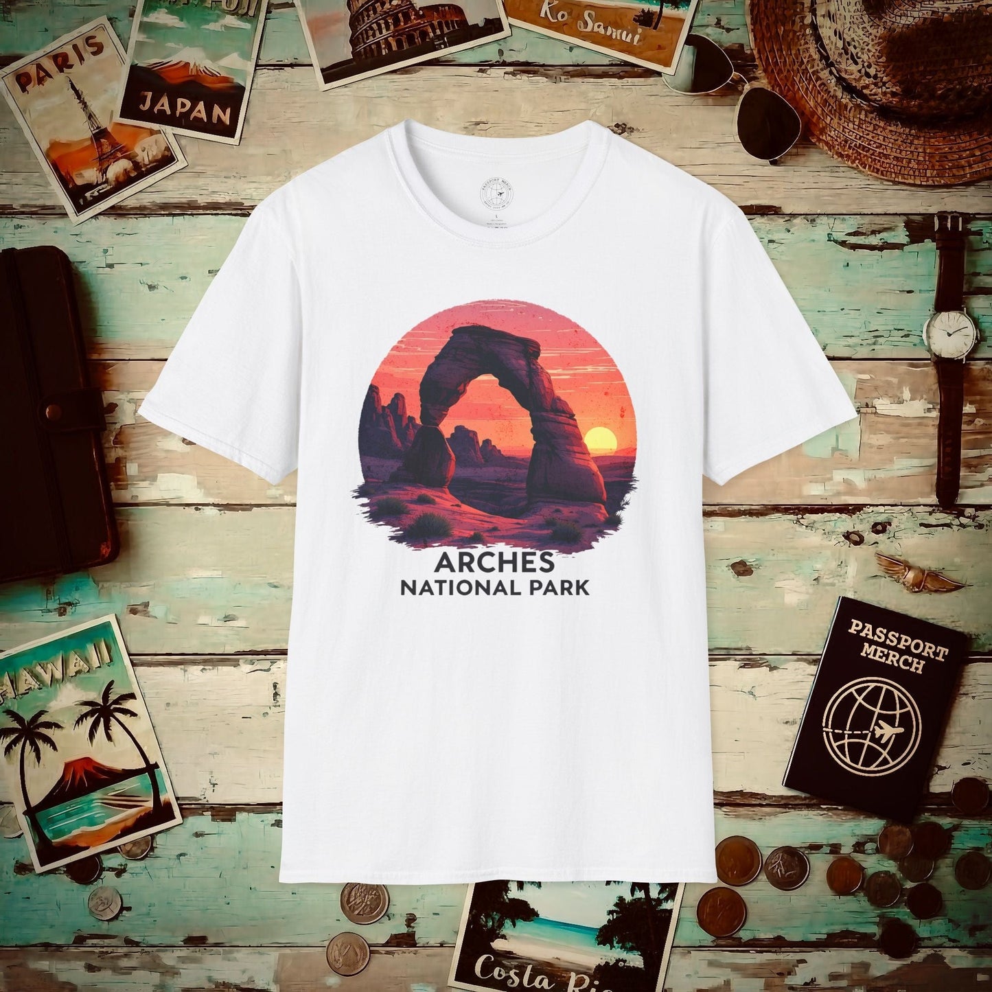 Arches National Park, Utah T-Shirt White / S