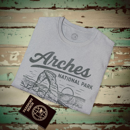 Arches National Park Vintage Monochrome, Utah T-Shirt Sport Grey / S