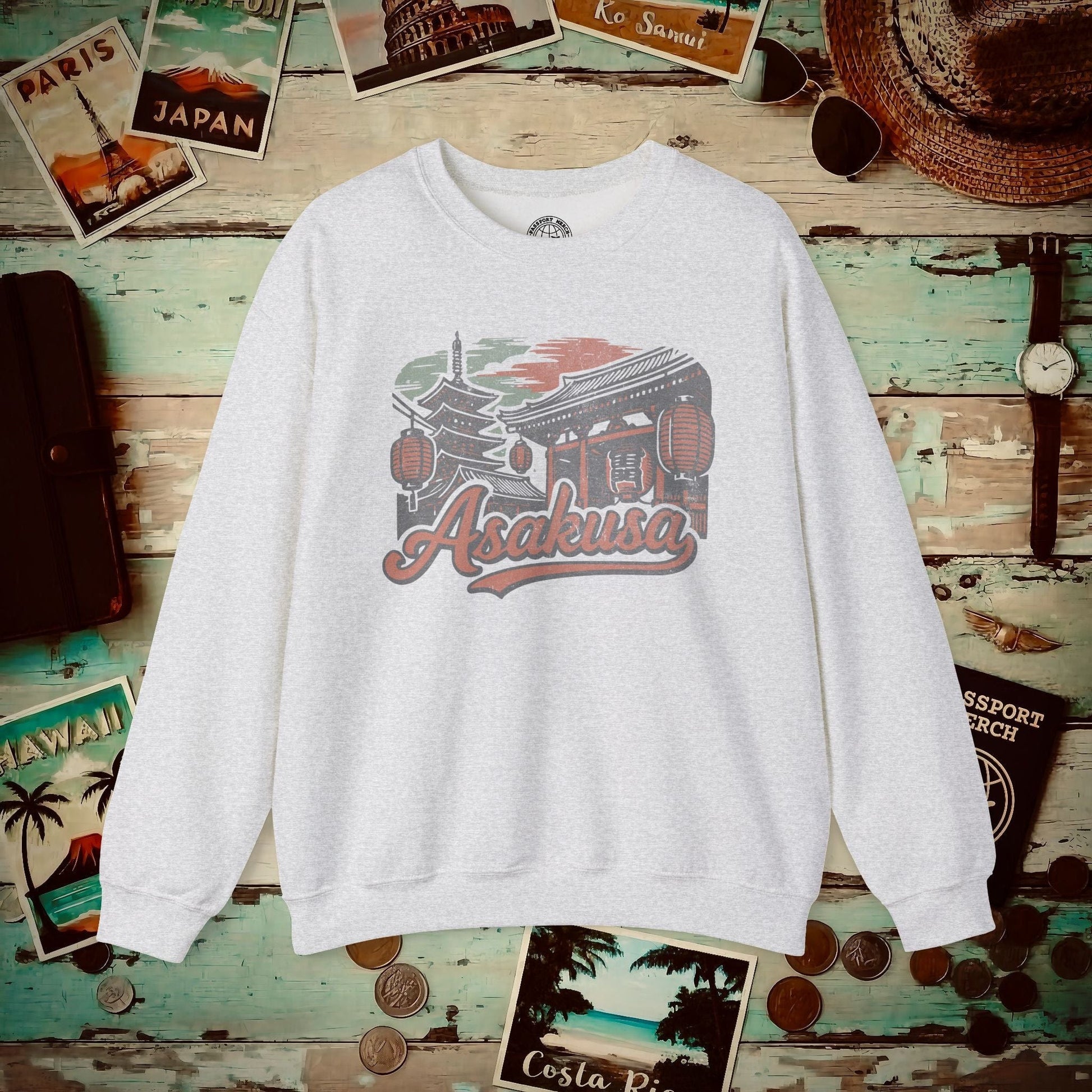 Asakusa, Japan - 80's Vintage Crewneck Ash / S