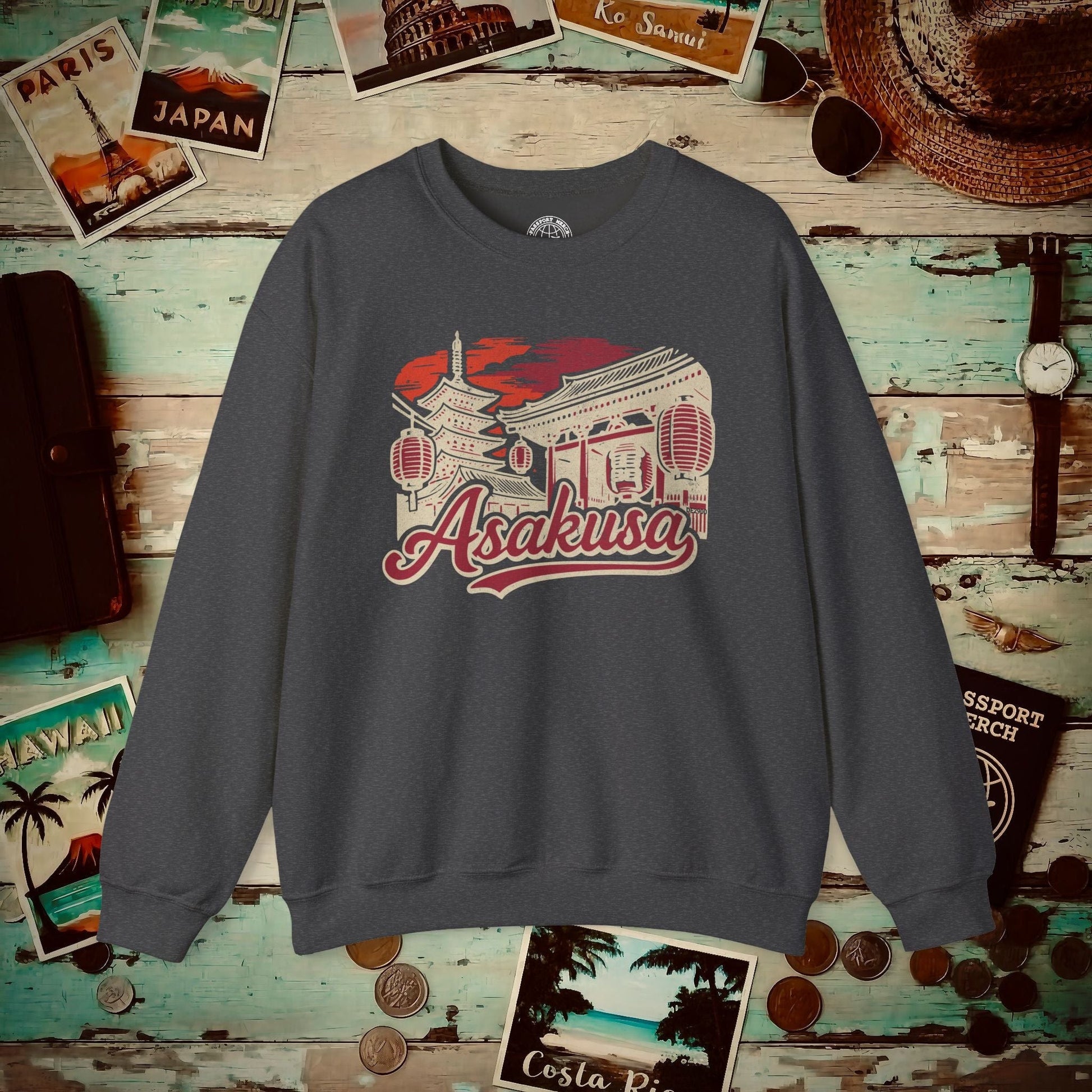 Asakusa, Japan - 80's Vintage Crewneck Dark Heather / S