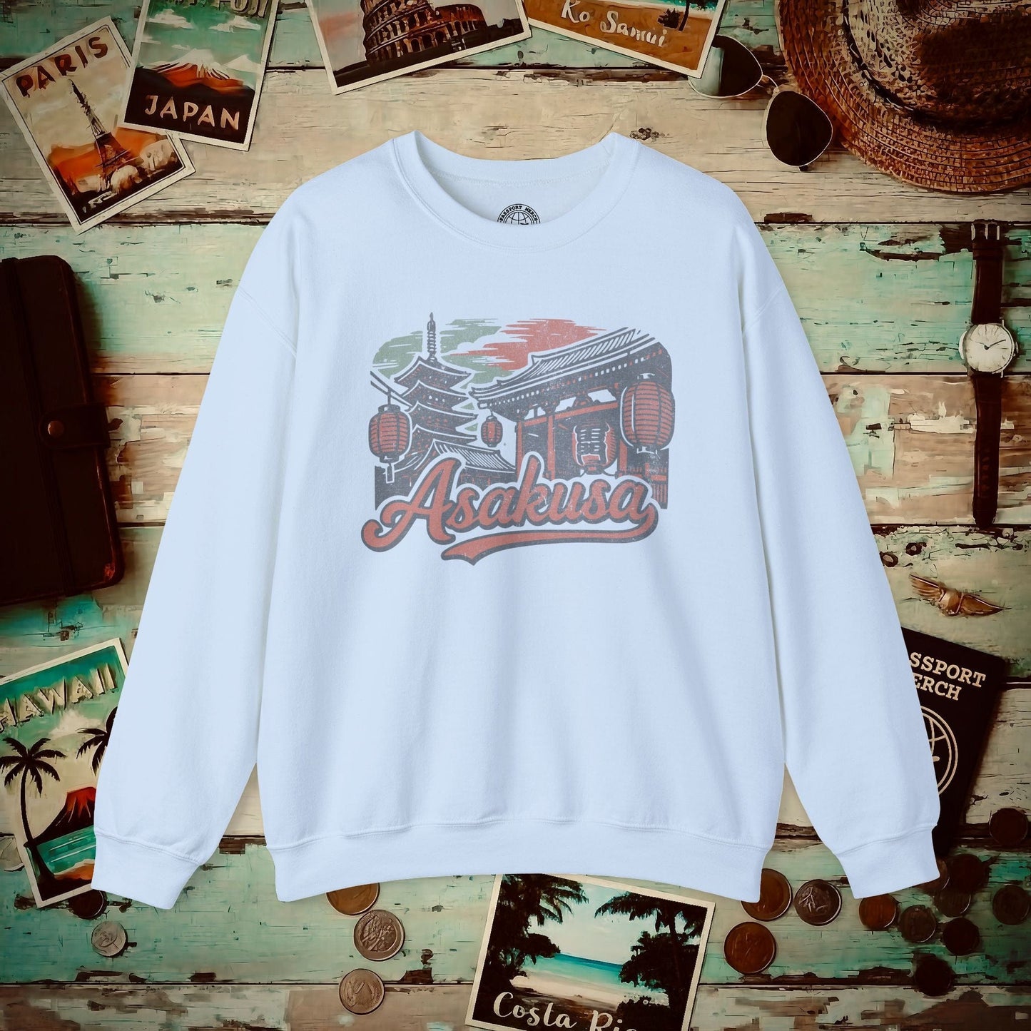 Asakusa, Japan - 80's Vintage Crewneck Light Blue / S