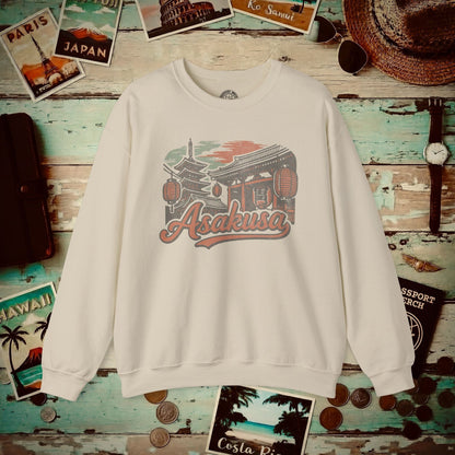 Asakusa, Japan - 80's Vintage Crewneck Sand / S
