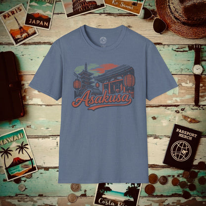 Asakusa, Japan - 80's Vintage T-Shirt Heather Indigo / S